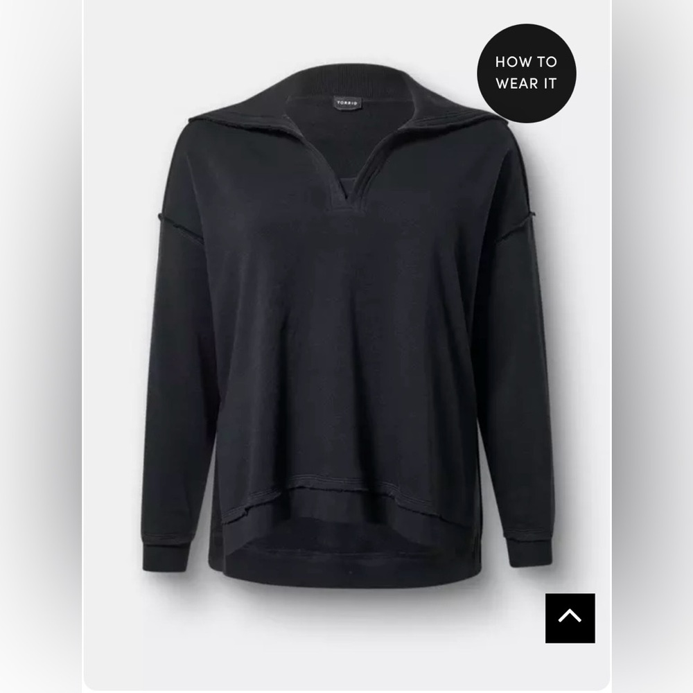 NWT Fleece V-Neck Sweatshirt. Size 00. - Picture 10 of 14
